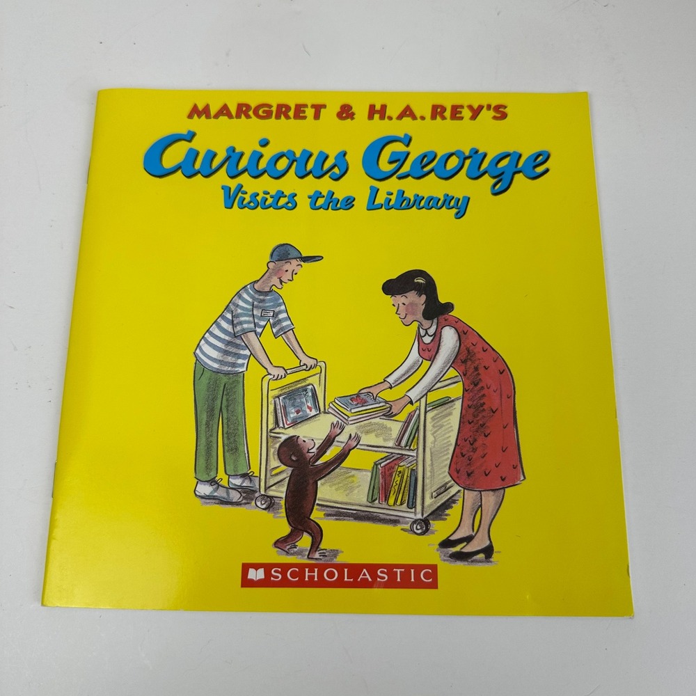 Curious George Visits the Library Scholastic H.A. Rey Paperback Childrens Book